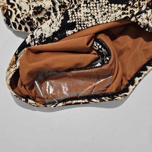 Bleu Rod Beattie Walk On The Wild Side Draped Hi Waist Swim Bottom - Picture 4 of 8